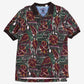 Vintage Woodhouse Polo Shirt T-Shirt M Mens Black 00s Floral Print Short Sleeve