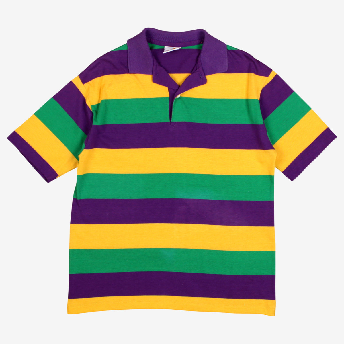 Vintage Accent Annex Polo T-Shirt M Mens 90s Striped USA Made Single Stitch
