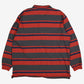 Vintage L.L. Bean Rugby Shirt T-Shirt 2XL Mens Grey 00s Striped Shirt Collar