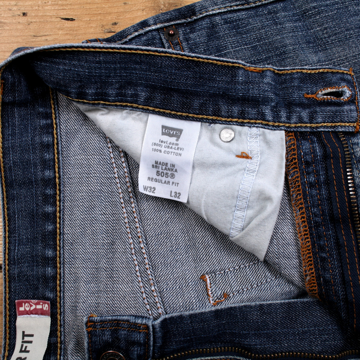 Levi's 505 Jeans 32x32 Blue Regular Straight Medium Stonewash Denim