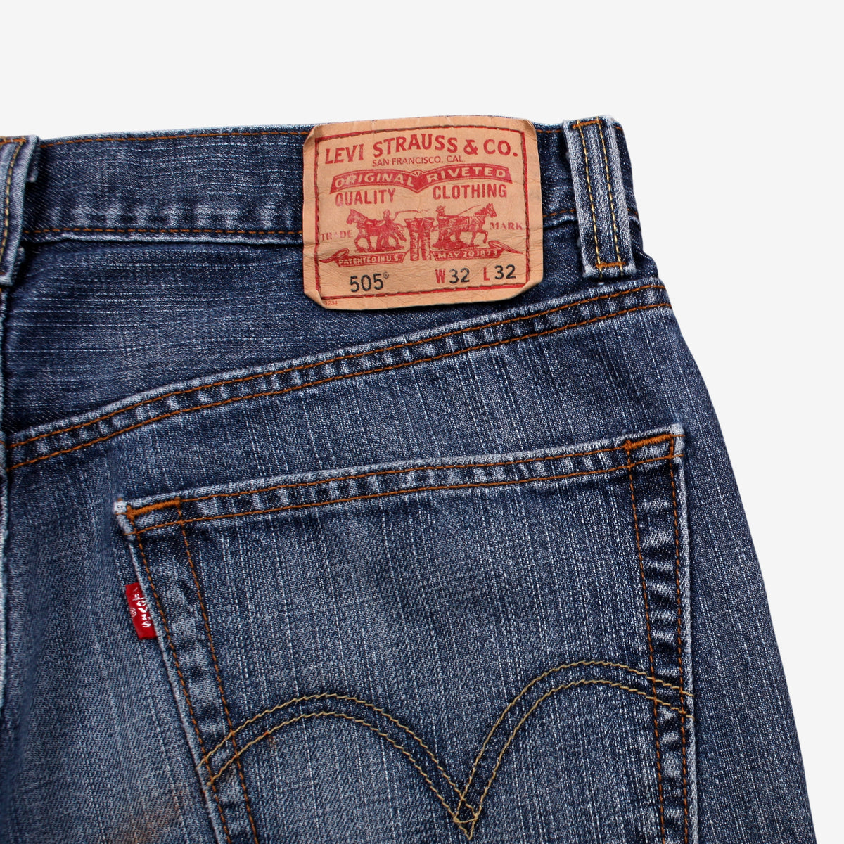 Levi's 505 Jeans 32x32 Blue Regular Straight Medium Stonewash Denim