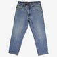 L.L. Bean Lined Loose Jeans 34x30 Blue 00s Light Stonewash Straight Denim