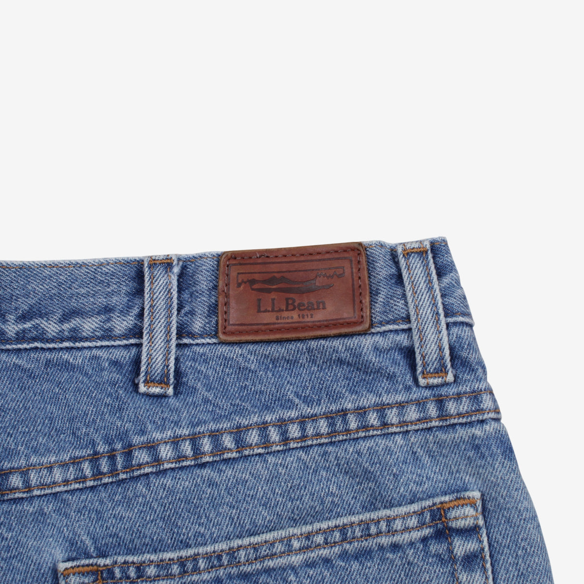 L.L. Bean Lined Loose Jeans 34x30 Blue 00s Light Stonewash Straight Denim