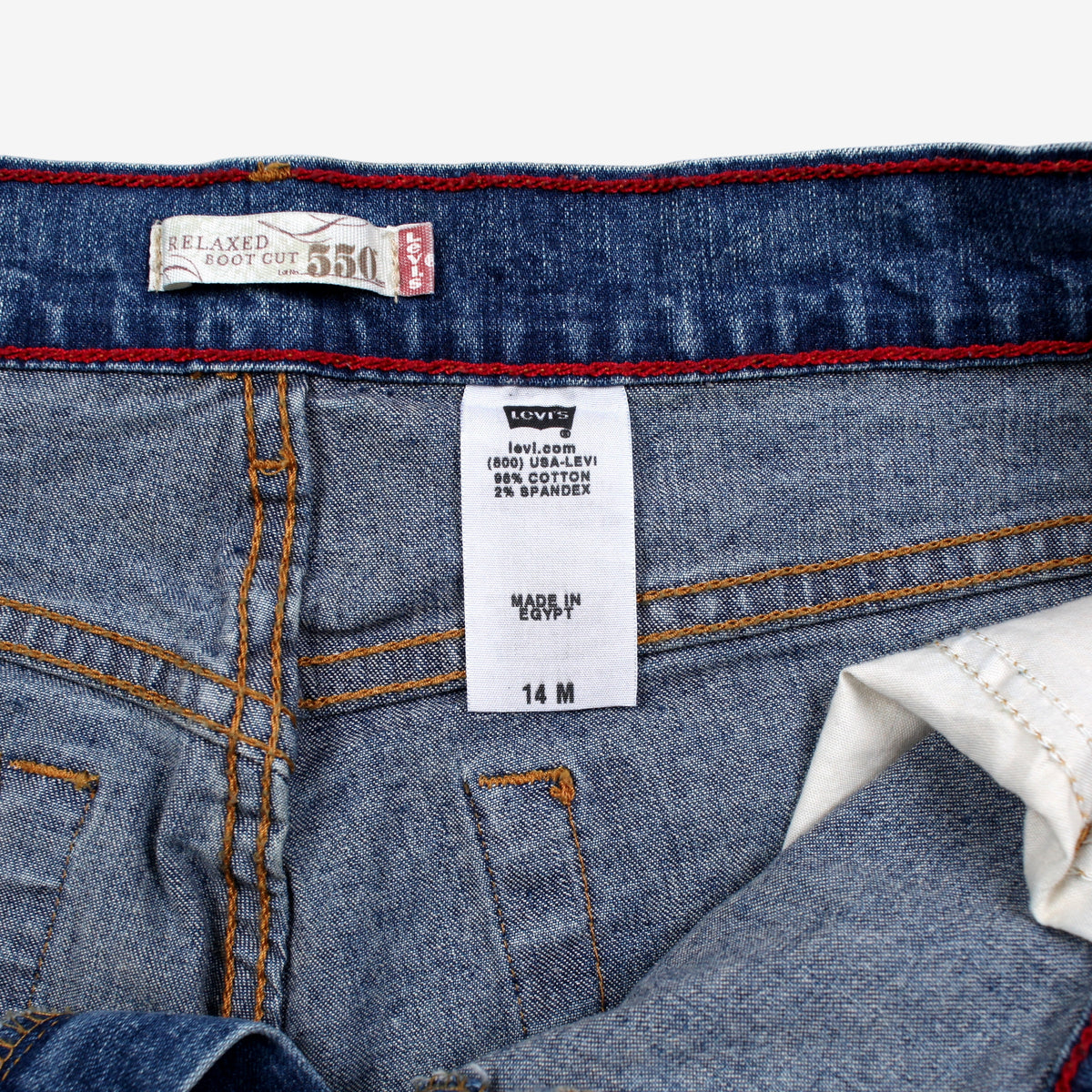 Levis 550 Jeans 34x32 Womens Blue 00s Relaxed Bootcut Stonewash Wide Leg
