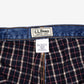 Vintage L.L.Bean Jeans 34x30 Blue Plaid Lined Stonewash Comfort Waist Denim