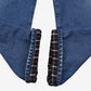 Vintage L.L.Bean Jeans 34x30 Blue Plaid Lined Stonewash Comfort Waist Denim