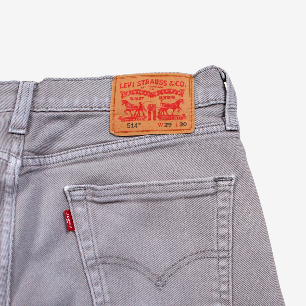 Levis 514 Jeans 29x30 Mens 00s Grey Regular Straight Stonewash Casual Denim