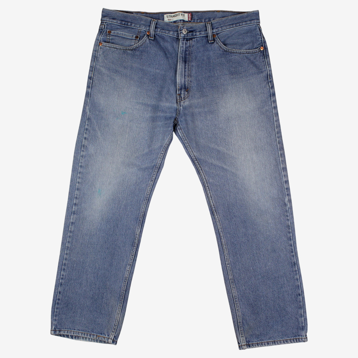 Levis 505 Jeans 38x30 Mens Blue 00s Regular Straight Stonewash Mid Rise Denim