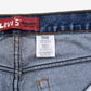 Levis 550 Baggy Jeans 34x28 Womens Blue 00s Wide Leg Relaxed Stonewash Denim