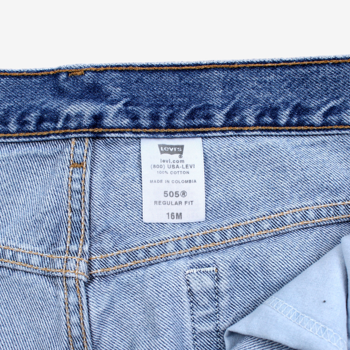 Levis 505 Jeans 34x32 Womens Blue 00s Regular Straight Light Stonewash Denim