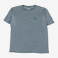 Vintage Free Style T-Shirt L Mens Blue 90s Surf Skater Y2K Retro Single Stitch