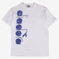 Vintage Diadora T-Shirt M Mens White 90s Abstract Print USA Single Stitch