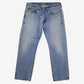 Levis 505 Jeans 34x29 Mens 00s Blue Regular Straight Light Stonewash Denim