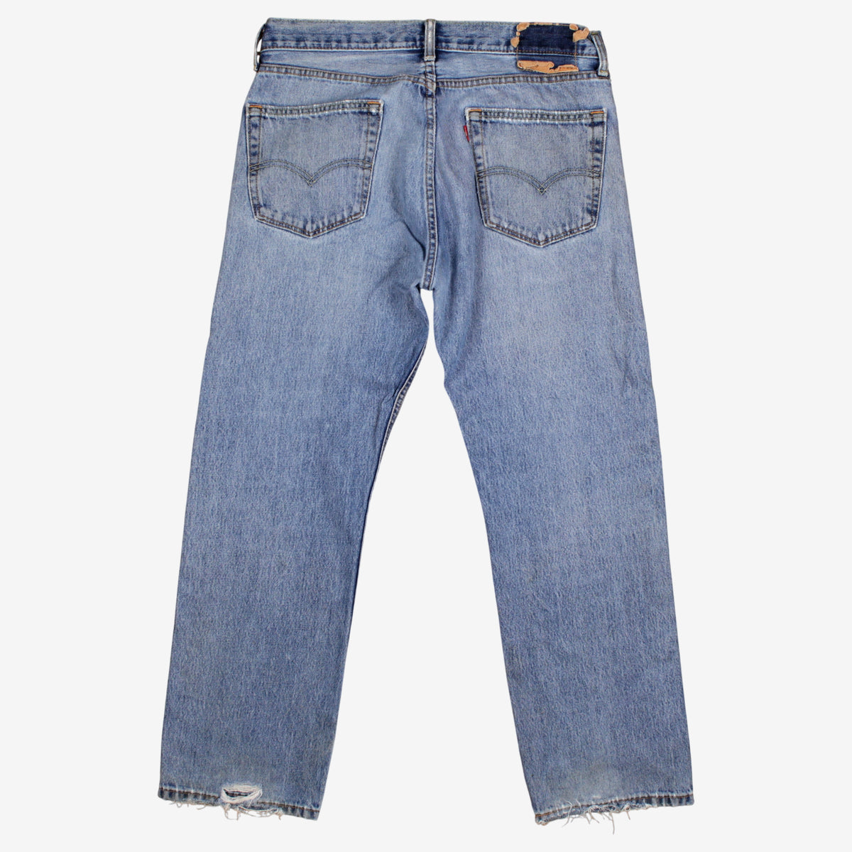 Levis 505 Jeans 34x29 Mens 00s Blue Regular Straight Light Stonewash Denim