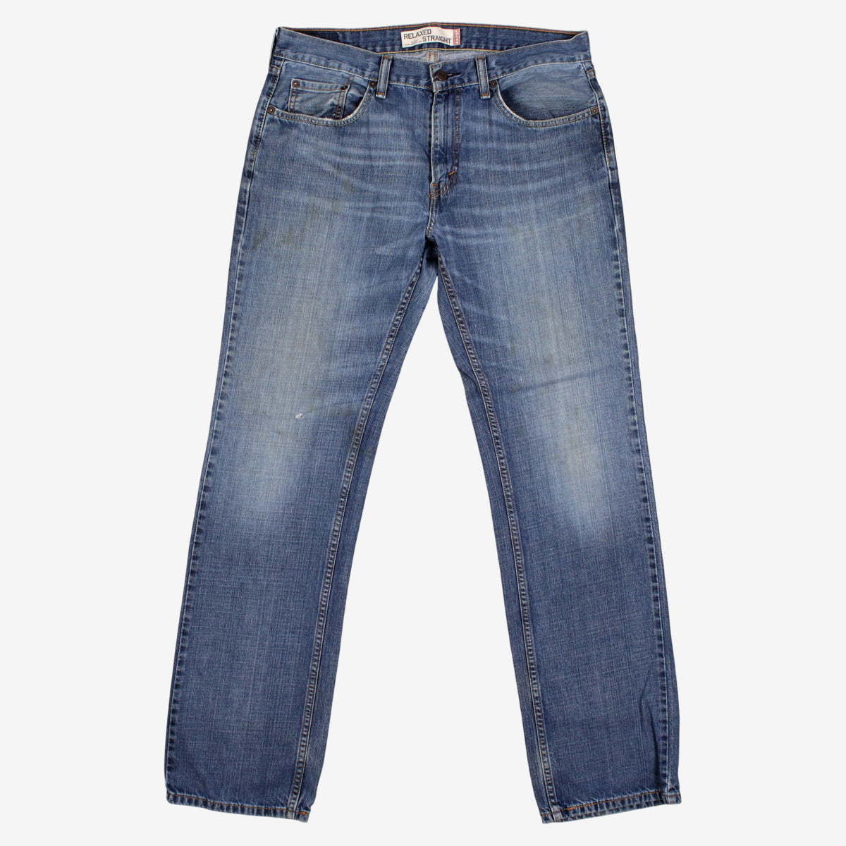 Levis 559 Jeans 34x35 Mens 00s Blue Relaxed Straight Mid Wash Denim
