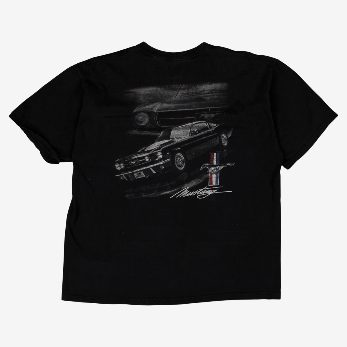 Vintage NASCAR T-Shirt 2XL Mens 00s Ford Mustang Auto Racing Black