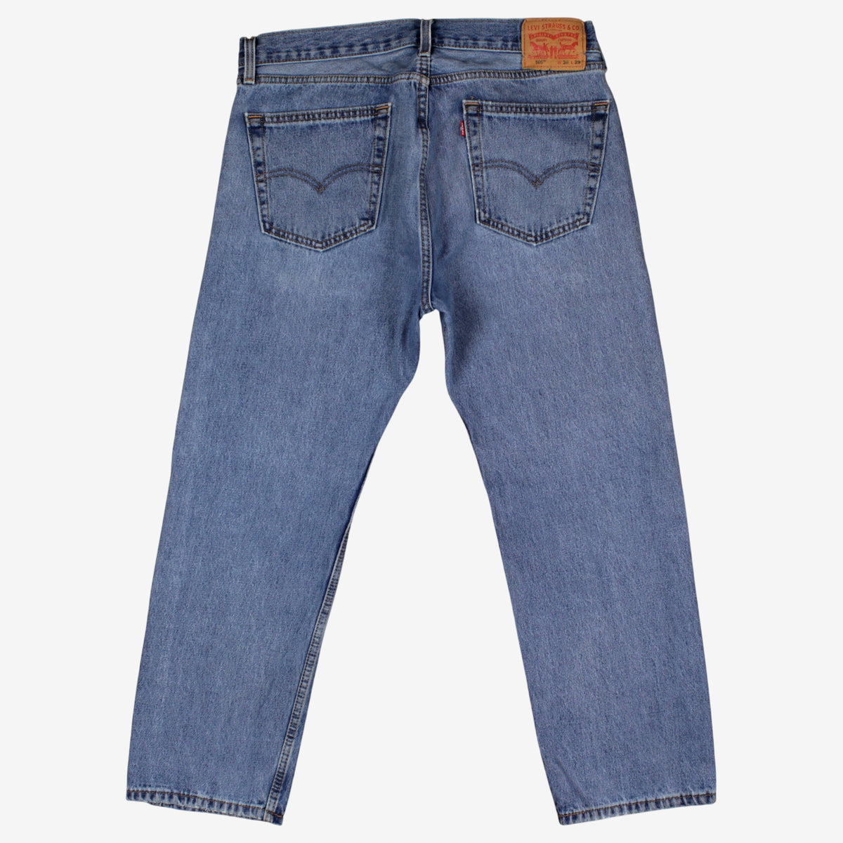 Levis 505 Jeans 36x29 Mens 00s Blue Regular Straight Medium Stonewash Denim