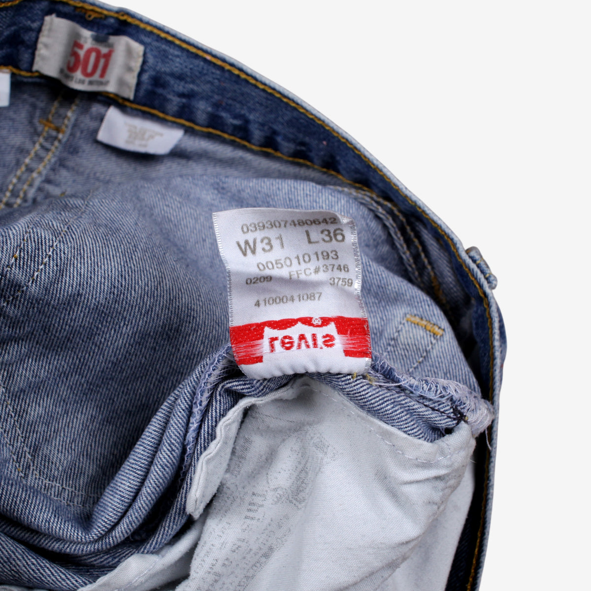 Levis 501 Jeans 31x36 Womens 00s Blue Regular Straight Paint Splatter Denim