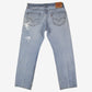 Levis 505 Jeans 33x30 Mens Blue Regular Straight Stonewash Paint Splatter Denim