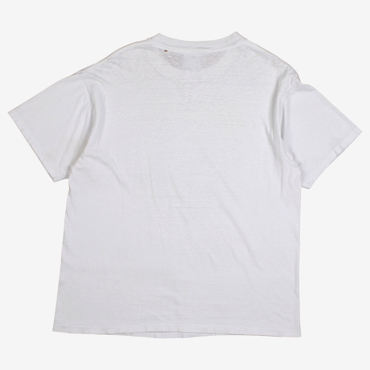 Vintage Oneita T-Shirt L Mens 90s White Graphic Print USA Nature Single Stitch