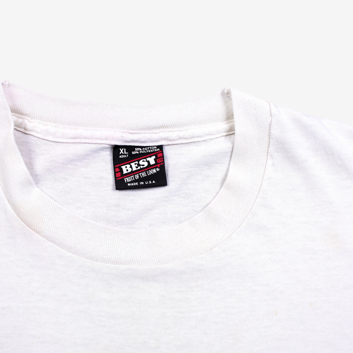 Vintage Fruit of the Loom Graphic T-Shirt XL Mens 80s White USA Single Stitch
