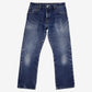 Levis Jeans 32x30 Mens 00s Blue Faded Dark Stonewash Straight Leg Denim