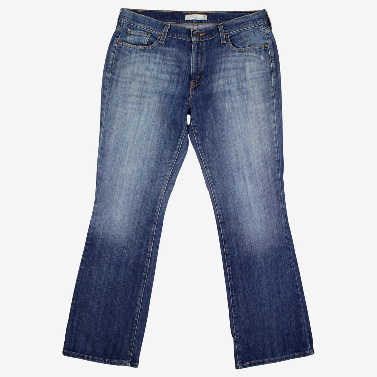 Levis Flare Jeans 36x34 Womens 00s Blue Bootcut Medium Stonewash Embellished Y2K