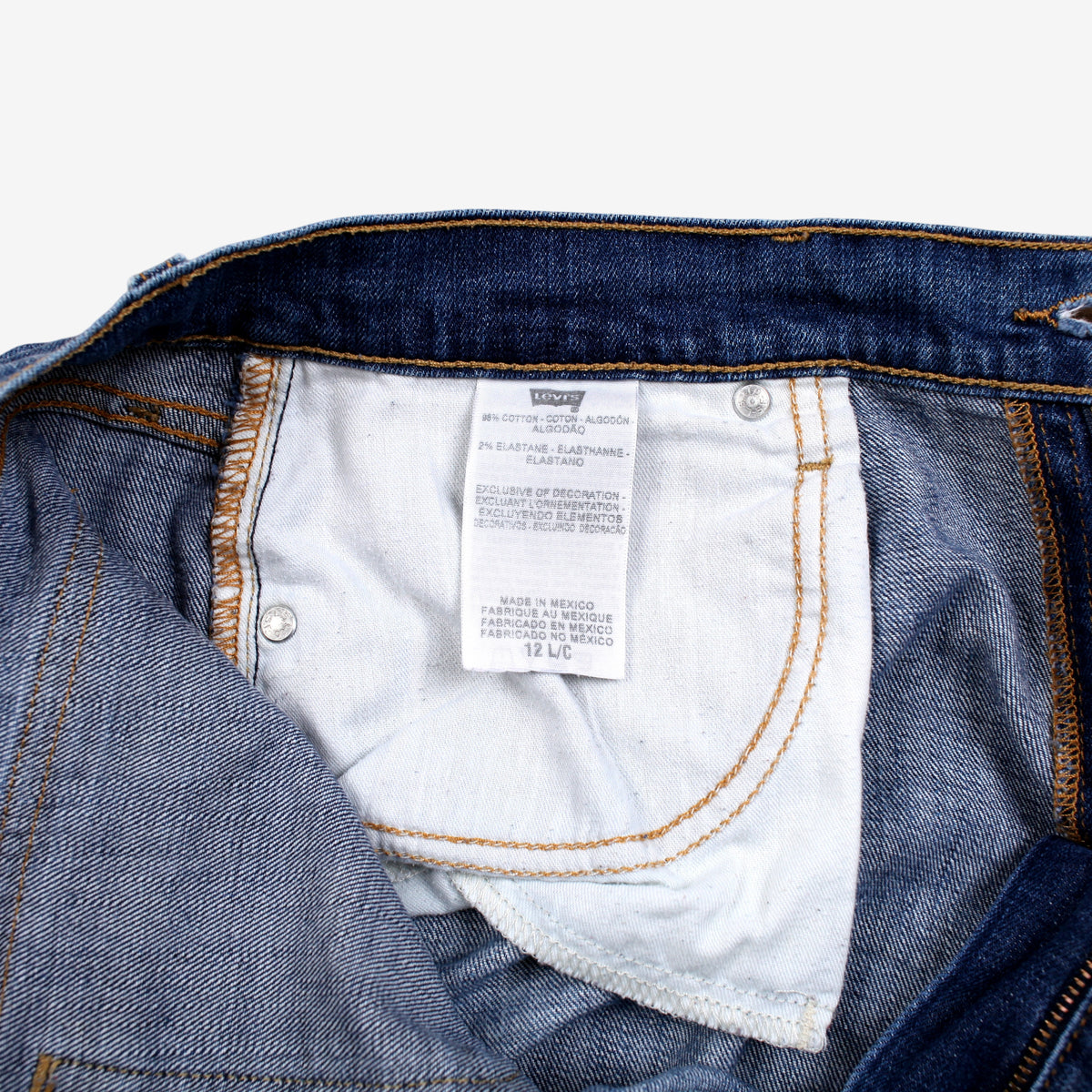 Levis Flare Jeans 36x34 Womens 00s Blue Bootcut Medium Stonewash Embellished Y2K