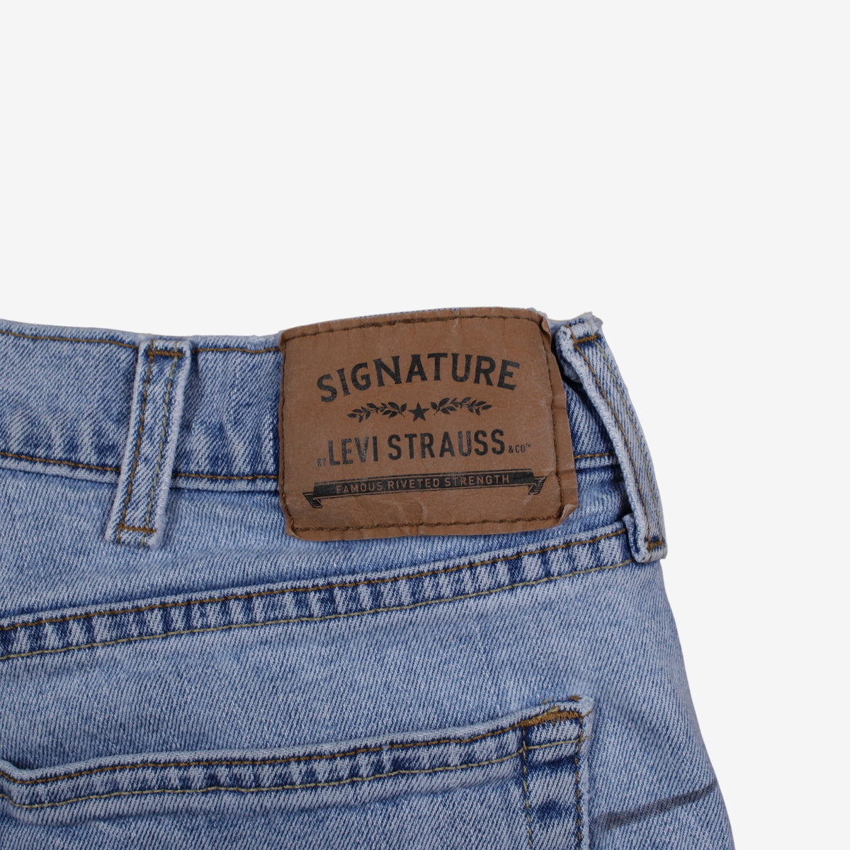 Levis Signature Jeans 40x30 Mens 00s Blue Light Stonewash Straight Denim