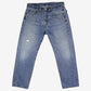 Levis 505 Jeans 34x28 Mens 00s Blue Regular Straight Light Stonewash Denim