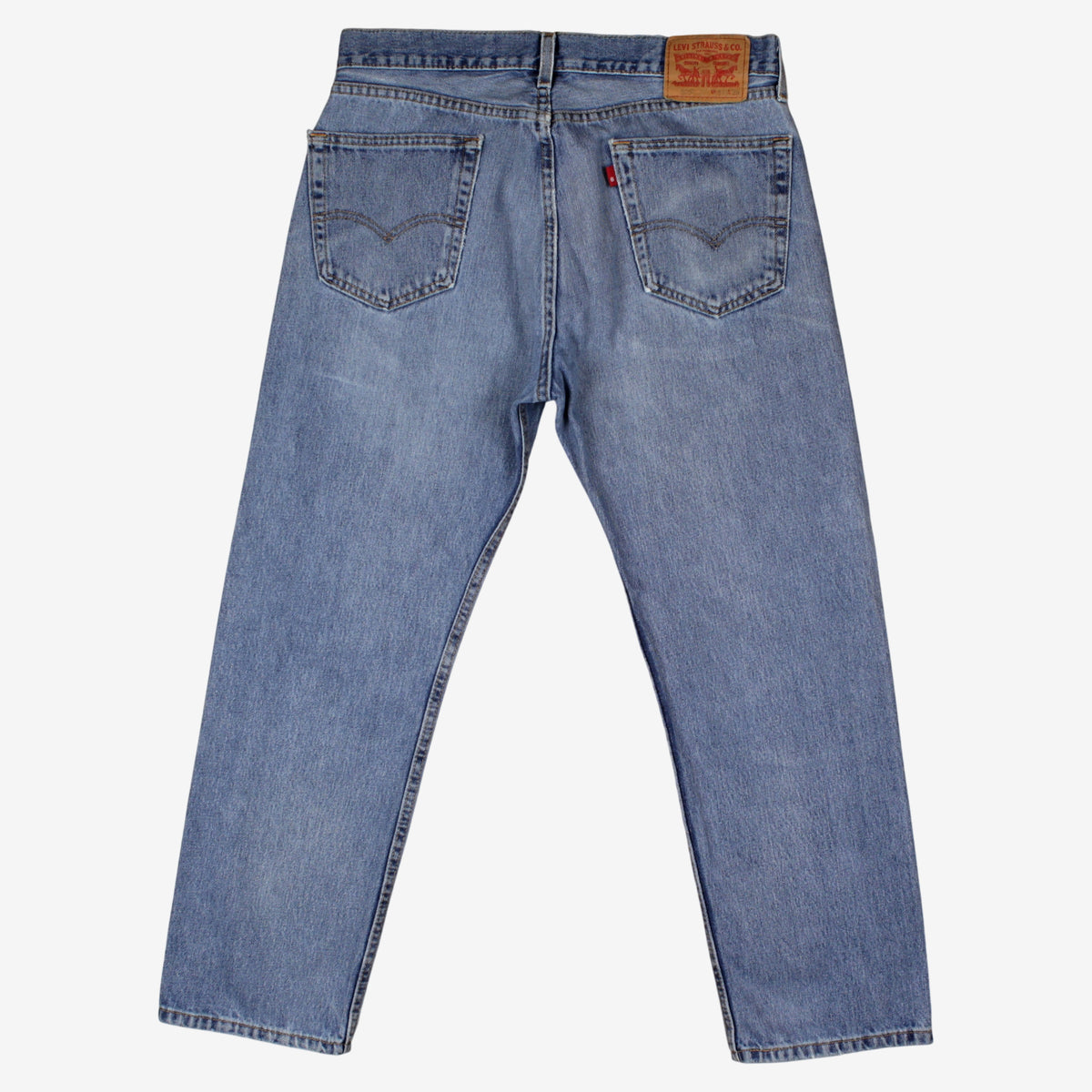 Levis 505 Jeans 34x28 Mens 00s Blue Regular Straight Light Stonewash Denim