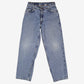 Levis 550 Student Jeans 28x28 Womens Blue Relaxed Taper Light Stonewash Denim