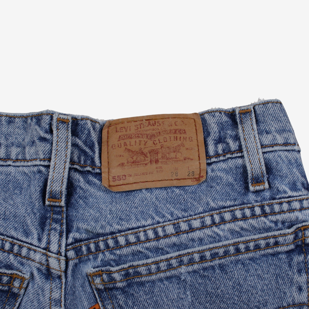 Levis 550 Student Jeans 28x28 Womens Blue Relaxed Taper Light Stonewash Denim