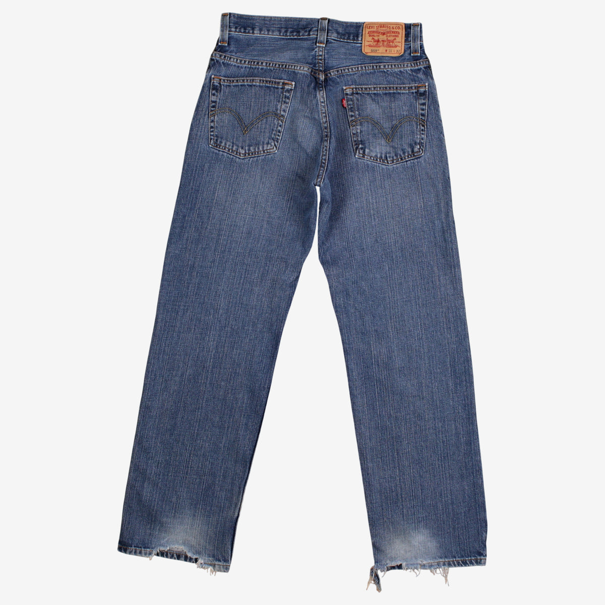 Levis 559 Jeans 30x31 Mens 00s Blue Relaxed Straight Medium Stonewash Y2K Denim