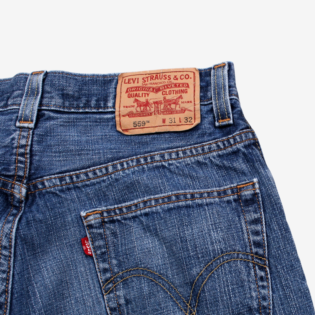 Levis 559 Jeans 30x31 Mens 00s Blue Relaxed Straight Medium Stonewash Y2K Denim
