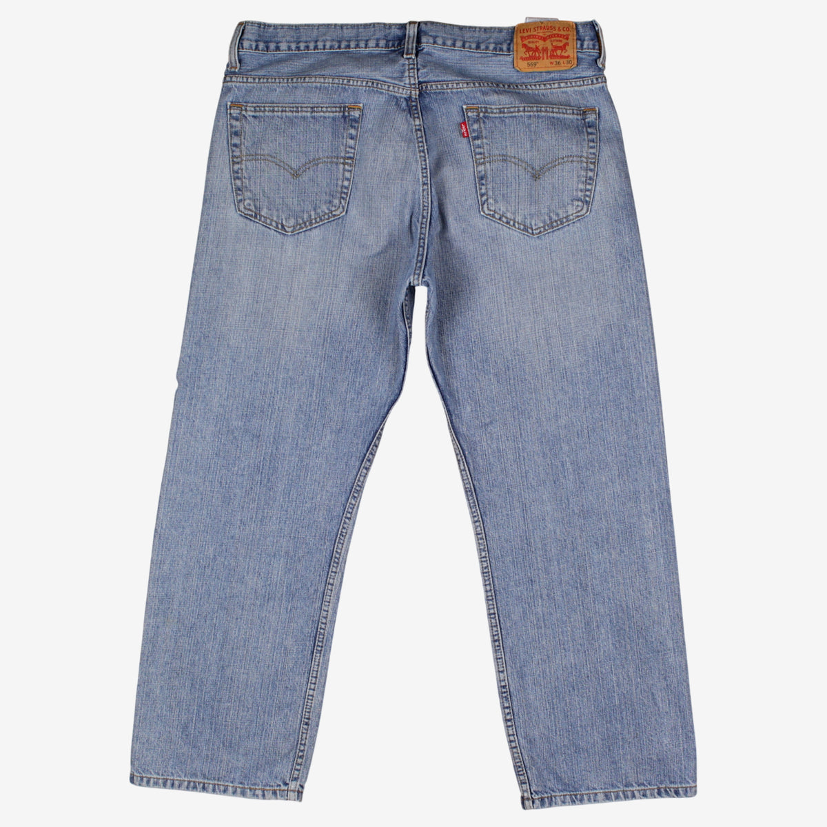 Levis 569 Jeans 36x30 Mens 00s Blue Relaxed Baggy Loose Light Stonewash Denim