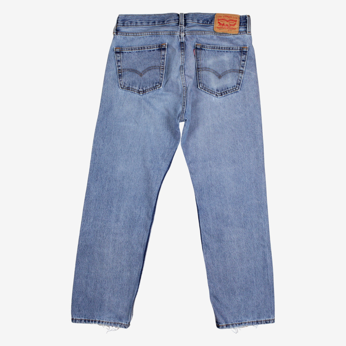 Levis 505 Jeans 34x29 Mens 00s Blue Regular Straight Medium Stonewash Denim