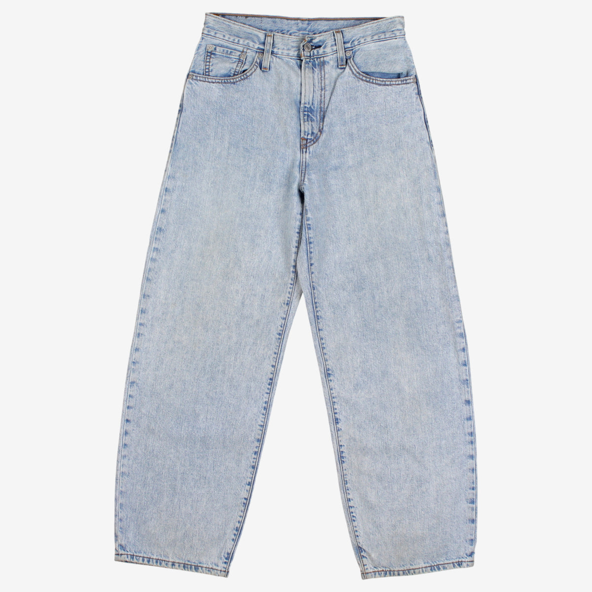 Levis Wide Leg Baggy Jeans 26x28 Womens 00s Blue Light Stonewash Denim