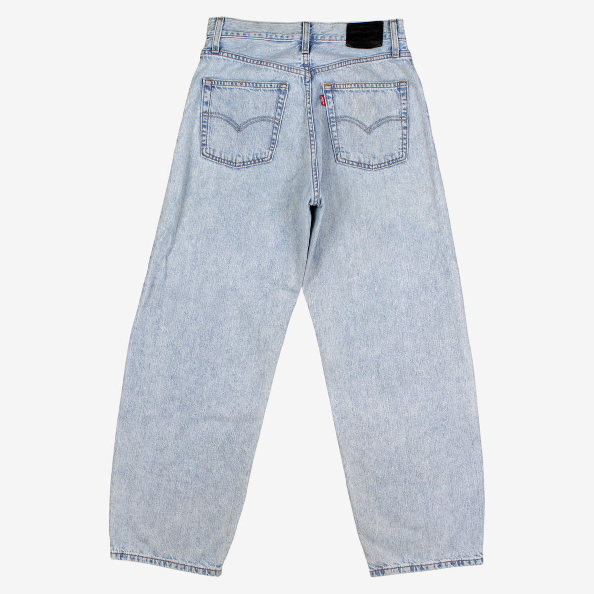 Levis Wide Leg Baggy Jeans 26x28 Womens 00s Blue Light Stonewash Denim