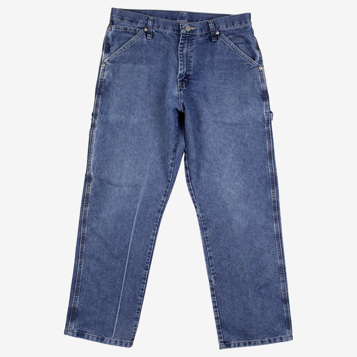 Wrangler Baggy Carpenter Jeans 32x30 Mens 00s Blue Stonewash Utility Denim