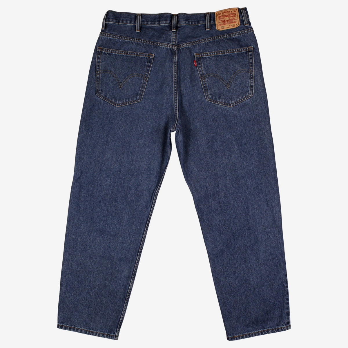 Levis 550 Jeans 40x30 Mens 00s Blue Relaxed Taper Dark Stonewash Denim
