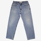 Levis 550 Jeans 33x31 Mens 00s Blue Relaxed Taper Light Stonewash Denim
