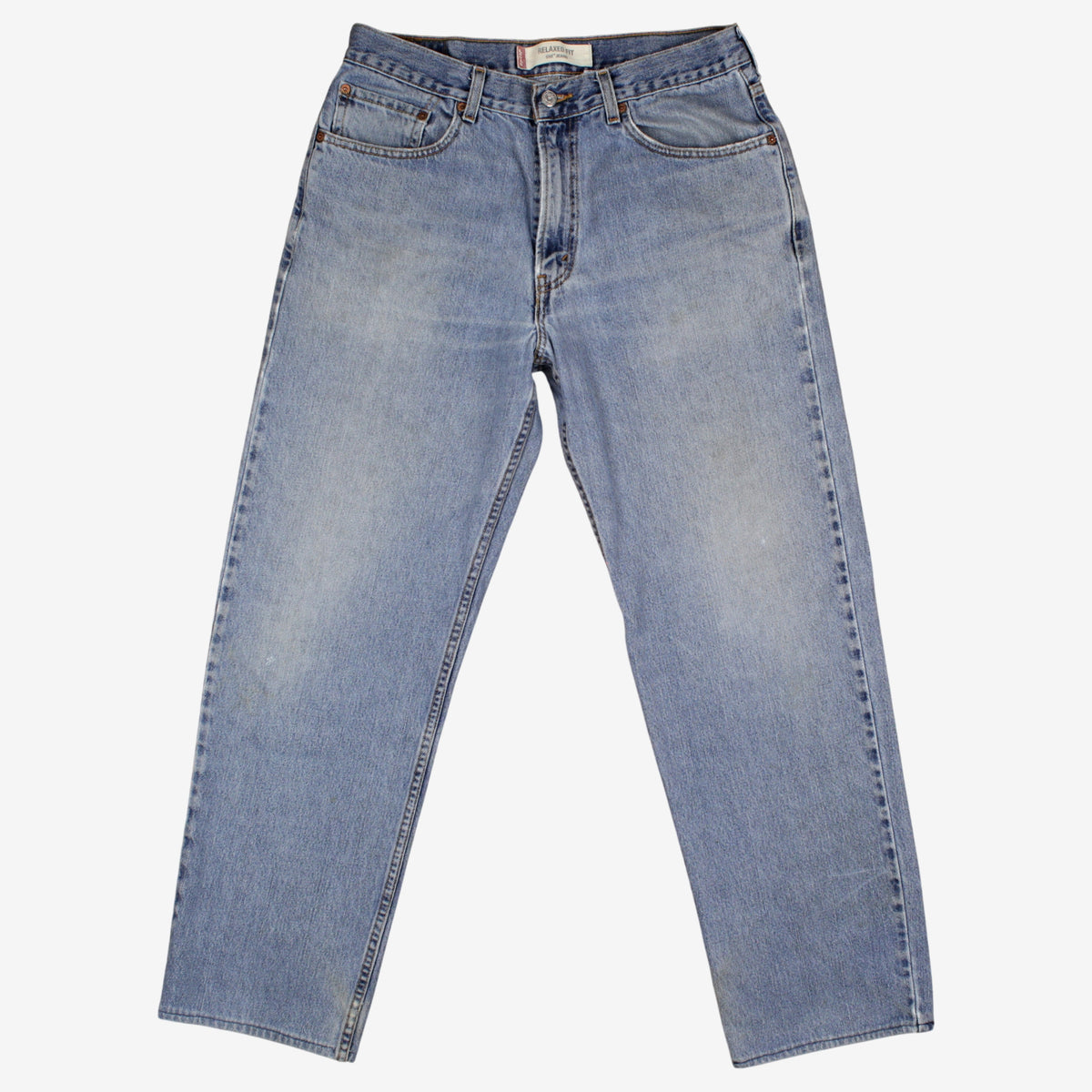 Levis 550 Jeans 33x31 Mens 00s Blue Relaxed Taper Light Stonewash Denim