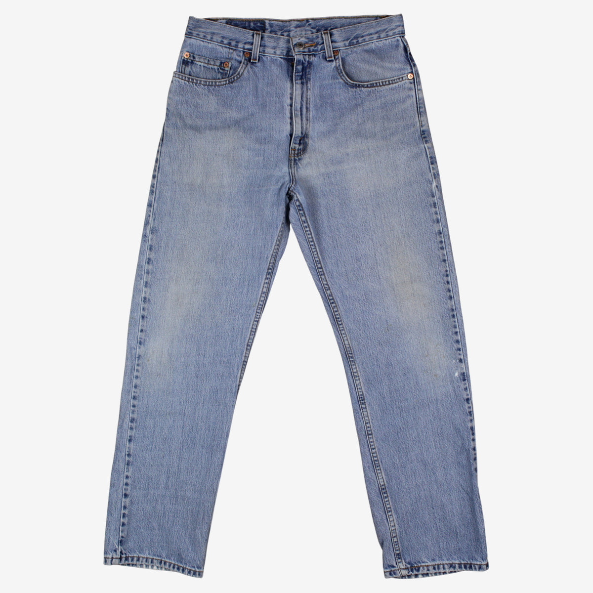 Levis 505 Jeans 32x30 Mens 00s Blue Regular Straight Light Stonewash Denim