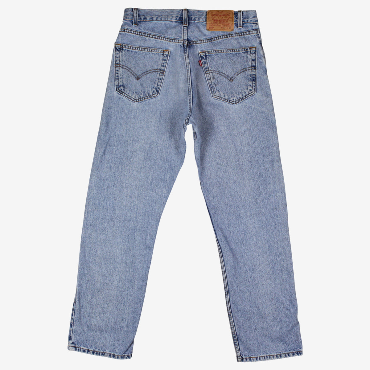 Levis 505 Jeans 32x30 Mens 00s Blue Regular Straight Light Stonewash Denim