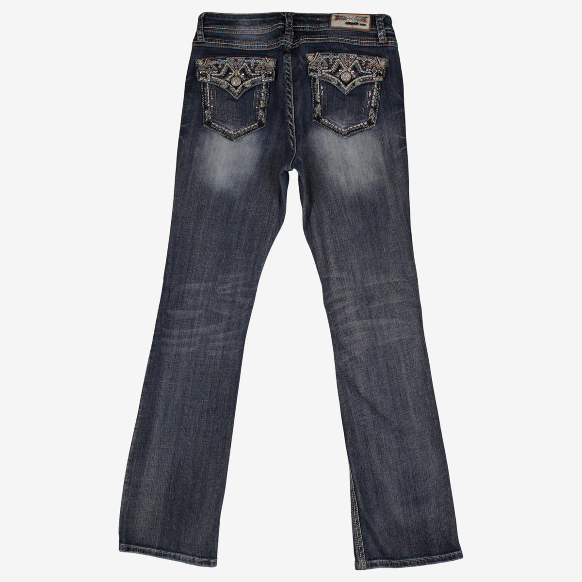 GRACE in LA Jeans 30x32 Womens 00s Y2K Blue Bootcut Embellished Stonewash Denim