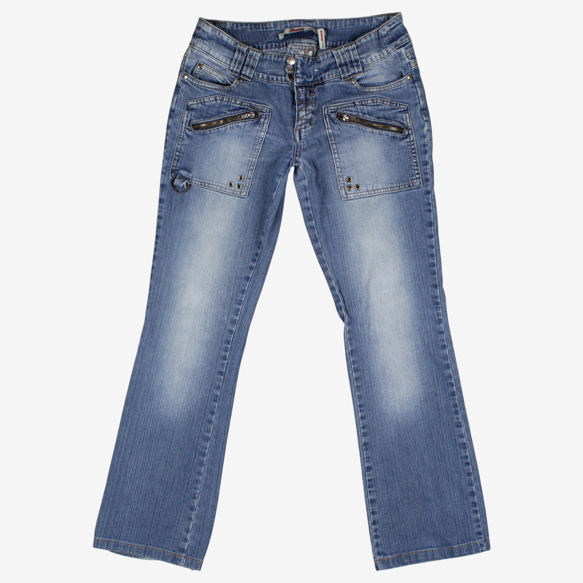 ONLY Y2K Jeans 30x31 Womens 00s Blue Light Stonewash Bootcut Denim