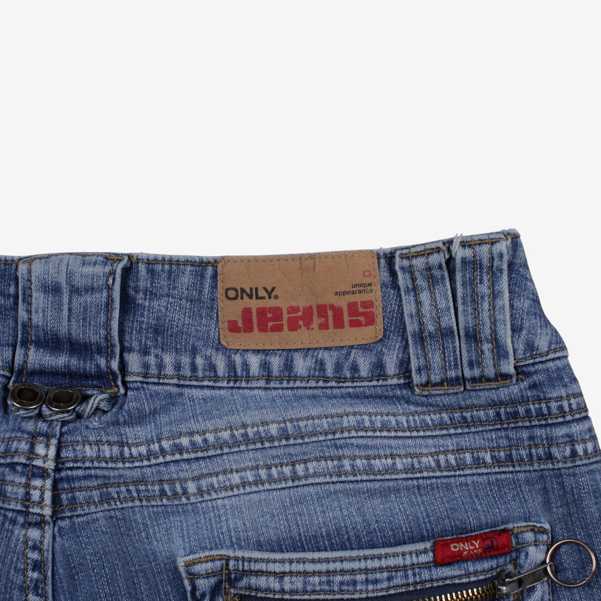 ONLY Y2K Jeans 30x31 Womens 00s Blue Light Stonewash Bootcut Denim