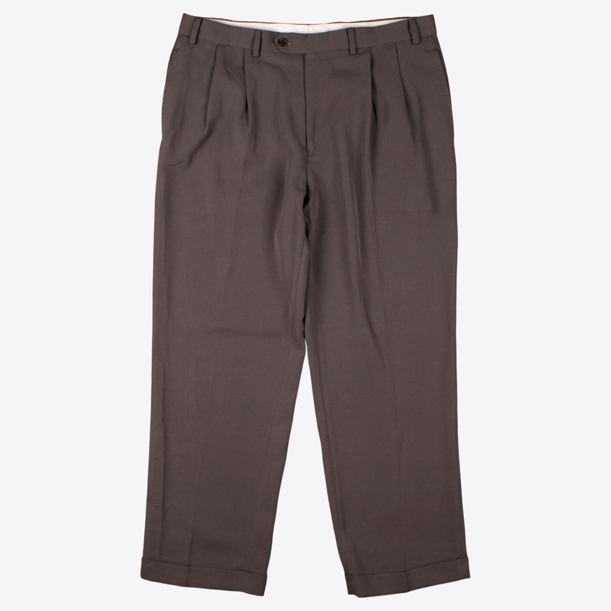 Lauren By Ralph Lauren Dress Trousers 36x30 Womens 00s Grey Pleated Cuffed Hem