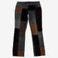 Teddy's Y2k Jeans 34x32 Womens Blue Low Waist Patchwork Bootcut Corduroy Denim